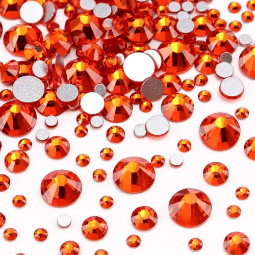 Vista 28 de Dowarm 2650 unidades de pegamento de diamantes de imitación de cristal con parte trasera plana, 6 tamaños de 0.059 in, 0.079 in, 0.110 in, 0.189 in