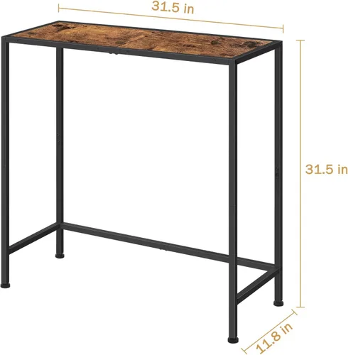 Vista 3 de Mesa consola estrecha, mesa de entrada pequeña de 31.5 pulgadas