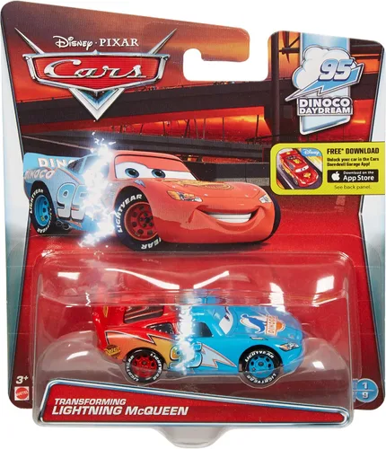 Vista 3 de Disney/Pixar Cars Vehículo fundido a presión de Rayo Mcqueen en transformación