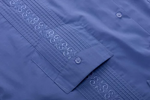 Vista 3 de Camisas de manga larga Guayabera para hombre