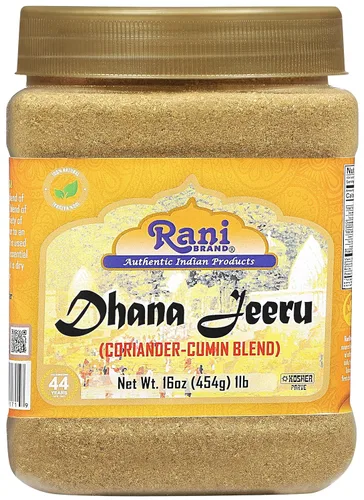 Vista 9 de Rani Dhana-Jeeru (mezcla de cilantro y comino 50-50) en polvo de 3 onzas (3.00 oz) tarro de PET ~ Todo natural Sin sal Vegano Apto para gluten