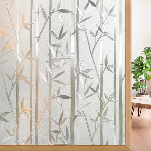 Vista 12 de rabbitgoo Película opaca de privacidad para ventanas con herramientas, vidrio de baño, adherencia estática, bloqueo de calor solar, oscurecimiento