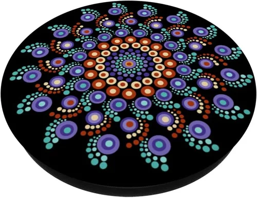 Vista 2 de Jazmin Dot Mandala PopSockets PopGrip intercambiable