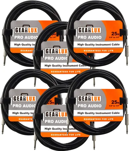 Vista 16 de Gearlux Cable de instrumento/cable de guitarra, 1/4 de pulgada, recto a recto, negro, 6 pies - paquete individual