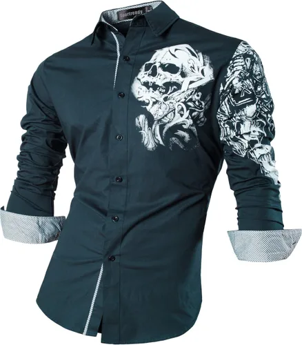 Vista 156 de JZS041, camisa de vestir de manga larga para hombre