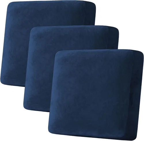 Vista 35 de H.VERSAILTEX Funda de cojín elástica de terciopelo para sofá, funda de cojín de felpa para cojines de silla, protector de muebles, cojín de asiento