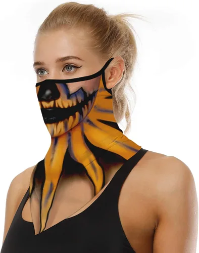 Vista 2 de YAYOUREL - Bufanda para el cuello máscara facial pañuelos para hombres y mujeres protección frente a la radiación solar en verano pasamontañas