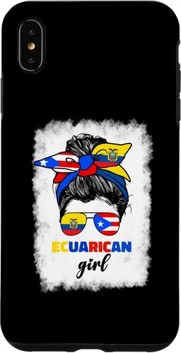 Vista 11 de Funda para iPhone 16, mitad ecuatoriana y puertorriqueña Rico Ecuador Flag Girl Mix