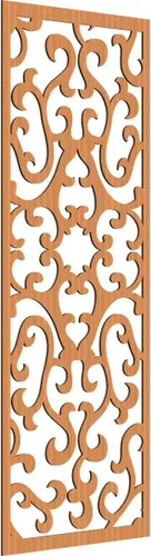 Vista 57 de 9 3/8 pulgadas de ancho x 24 3/8 pulgadas de alto x 1/4 de alto Smithfield paneles de pared de madera con calado, abedul
