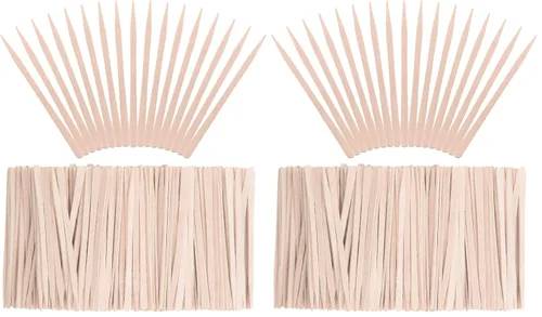 Vista 7 de Whaline 400 piezas de palitos de cera pequeños aplicadores de espátulas de madera, aplicador de cera de madera para depilación facial y eliminación
