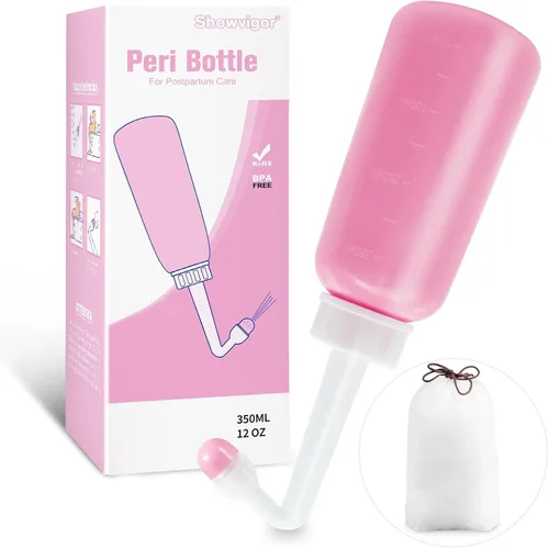 Vista 10 de Botella Peri Showvigor para el cuidado posparto, botellas Peri de 12 OZ, botella perineal portátil de bidé para los elementos esenciales posparto