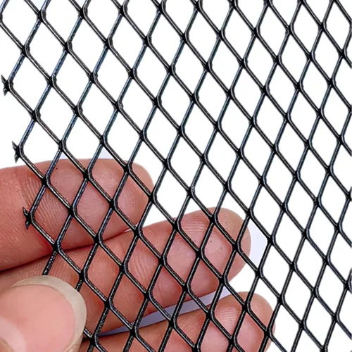 Vista 11 de Malla Universal de Plata de 40"x13" para Parrilla de Auto - Rejilla de Aleación de Aluminio para Vehículo, Agujeros Rómbicos de 1x2mm