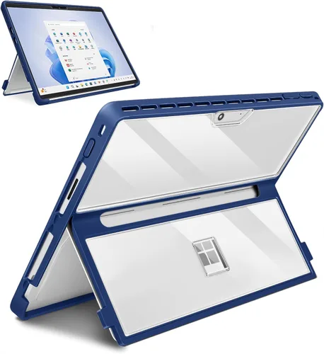 Vista 19 de Funda para Microsoft Surface Pro 11/10/9/8 de 13 pulgadas, con cubierta de soporte, correa de mano, funda resistente todo en uno compatible con Negro