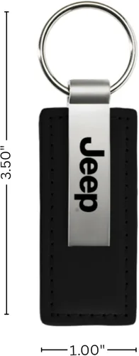 Vista 6 de Au-tomotive Gold llavero para Jeep de piel de primera calidad. Cuero (negro)