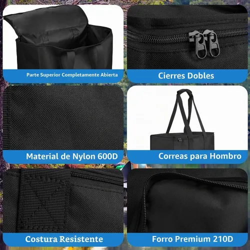 Vista 4 de Xxerciz Bolsa de almacenamiento para colchón de aire King Koil Twin/Queen, bolsa de transporte de camping resistente con asas y cremalleras fuertes