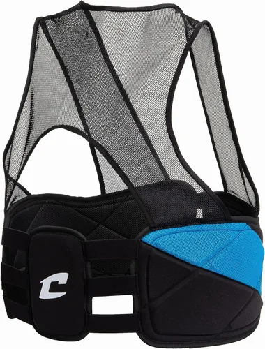 Vista 4 de Champro Air Tech - Chaleco de 3 costillas (negro, juvenil/pequeño), cuerpo negro, juvenil S