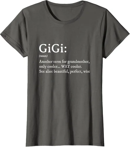 Vista 9 de Gigi Definition - Camiseta de regalo para abuela, cumpleaños y abuela, Negro