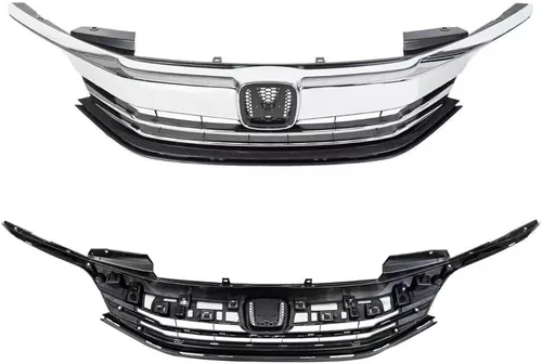 Vista 9 de Kit de cuerpo de rejilla de parachoques delantero de 10 piezas para Honda