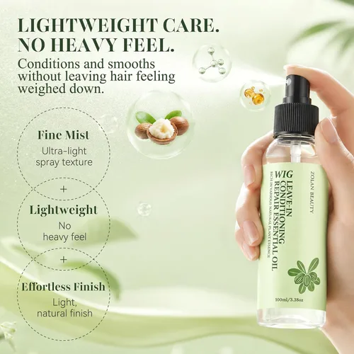 Vista 4 de Spray de aceite para peluca para cabello humano, acondicionador sin