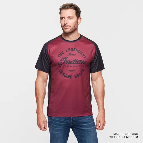 Vista 2 de Indian Motorcycle Camiseta Script Icon Performance para hombre, Port, 100% poliéster, protección UV - 2833266