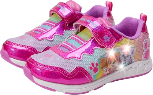 Vista 4 de Nickelodeon Tenis de Paw Patrol para niñas, sin cordones, con luz LED (niñoniño pequeño), Multi, 0 Toddler