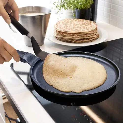 Vista 6 de S·KITCHN Sartén Antiadherente para Crepes, Sartén para Dosa Tawa Omelette Tortillas Panqueques Crujientes, Plancha para Panqueques, SIN PFOA