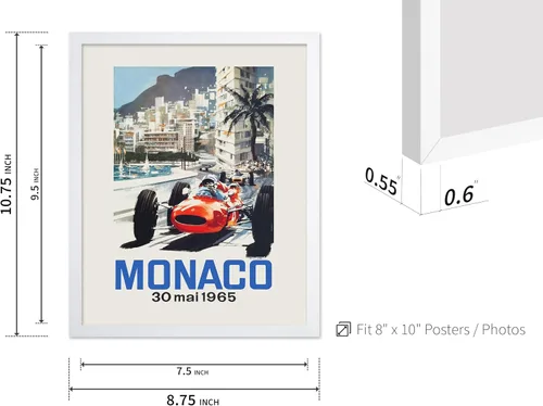 Vista 3 de Monem Art - Póster vintage de carreras de autos, impresión retro de carreras de automóviles, regalo para conductor, entusiasta de los autos
