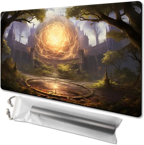 Vista 12 de MTG - Tapete de juego tamaño 24 x 14 pulgadas, bolsas de almacenamiento antideslizantes, ideal para entusiastas de los juegos de cartas, tapete