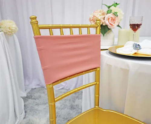 Vista 8 de (10 bandas elásticas de elastano de 7 x 13 pulgadas, de doble capa, lazos elásticos de licra para silla, lazos para bodas, fiestas, banquetes