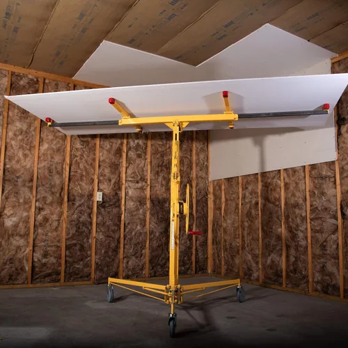 Vista 7 de Panellift® The Original Drywall Lift 439, polipasto de chapa de accionamiento de cadena de grado profesional para paredes y techos, elevación máxima