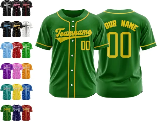 Vista 22 de Camiseta de béisbol personalizada, nombre de béisbol personalizado, logotipo de número, camiseta de béisbol personalizada para hombres, mujeres