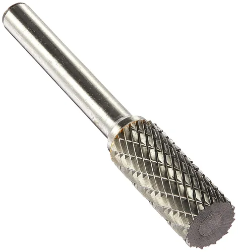 Vista 104 de Drill America SA-1 Rebaba de carburo/lima giratoria cilíndrica de doble corte para amoladora de troquel de 1/4" de diámetro x 5/8" de longitud