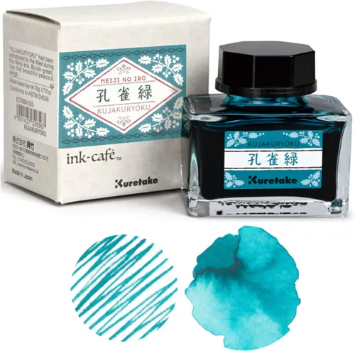 Vista 10 de Kuretake Ink-café MEIJI NO IRO EBICHA Botella de Tinta 0.71 oz para Plumas Estilográficas Té de uva (Ebika)