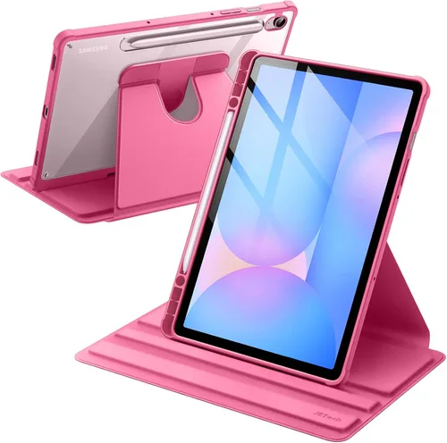 Vista 12 de JETech Estuche giratorio para Samsung Galaxy Tab S10 Lite / S10 FE / S9 FE de 10.9 pulgadas / S9 de 11 pulgadas con soporte para S Pen, cubierta