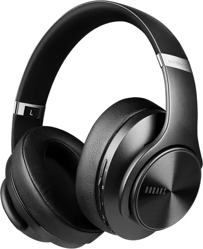 Vista 4 de DOQAUS Auriculares Bluetooth sobre la oreja, control de aplicaciones Negro