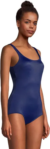 Vista 3 de Lands' End Women's Chlorine Resistant Scoop Neck Soft Cup Tugless Sporty One Piece Swimsuit