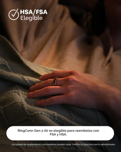 Vista 7 de RingConn Gen 2 Air, Anillo Inteligente AI Ultra-Delgado, Batería de 10 Días, Monitor de Fitness/Sueño/Estrés/FC para Mujeres y Hombres, Sin Tarifa