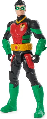 Vista 9 de DC Comics, Figura de acción de Nightwing con armadura Stealth de 12 pulgadas, juguetes para niños y niñas de 3 años en adelante Rojo