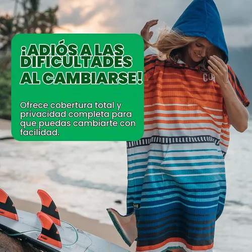 Vista 6 de COR Surf Poncho Toalla de Cambio con Capucha y Bolsillo Delantero Toalla de Microfibra Gruesa de Secado Rápido Large - Knightrider