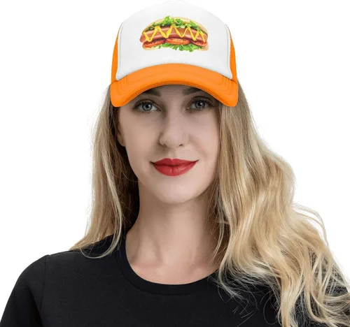 Vista 5 de Gorra de béisbol para perros calientes para mujeres, hombres y adolescentes, divertidos sombreros de camionero para decoración de fiestas