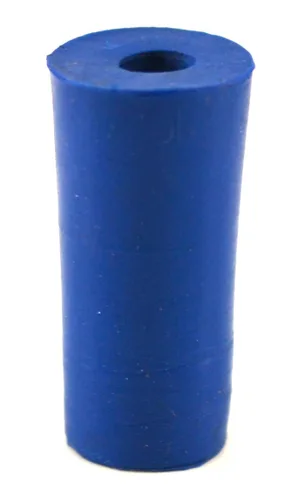 Vista 2 de EISCO Paquete de 10 tapones de neopreno, 1 agujero, apto para uso con petróleo, aceites, ácidos inorgánicos y bases – Tamaño: 0.315 in, parte