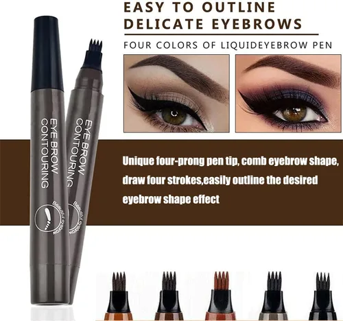 Vista 2 de 3 lápices de cejas Matezis Matezis, lápiz de cejas Microblading impermeable 3D, nuevo lápiz mágico para cejas, lápiz de cejas Microblading Marrón