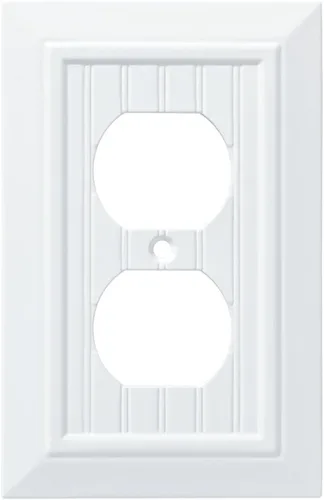 Vista 12 de Franklin Brass Beadboard Clásico (Paquete de 1) Cubierta Decorativa para Interruptor de Luz Blanco Puro Placa de Pared de 2 Posiciones