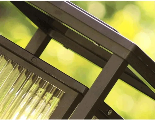 Vista 6 de Luces de poste al aire libre, poste de puerta de villa, luz de pared cuadrada para exteriores, moderna, minimalista, impermeable, luz de poste