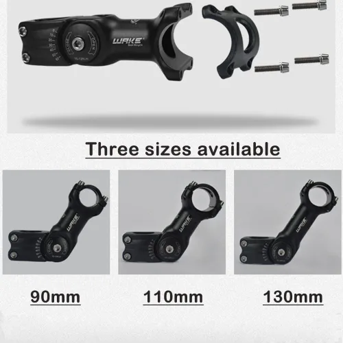 Vista 5 de CYSKY Vástago de bicicleta ajustable 31.8 25.4 3.543 in/4.331 in/5.118 in 0-60 grados ajustable MTB vástago de bicicleta elevador para bicicleta