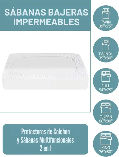 Vista 6 de Bedecor Paquete de 2 protectores de colchón Twin tamaño individual, protección impermeable, cubierta superior suave de algodón de rizo, para bebés