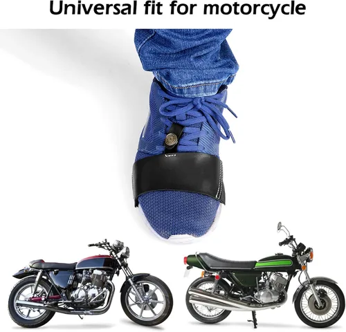 Vista 8 de Qiilu Funda protectora universal para botas de cambio de motocicleta, Negro