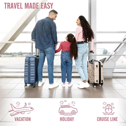 Vista 9 de Veken Juego de 8 cubos de embalaje para niños de viaje, accesorios esenciales de vacaciones en la playa para cruceros, bolsas organizadoras