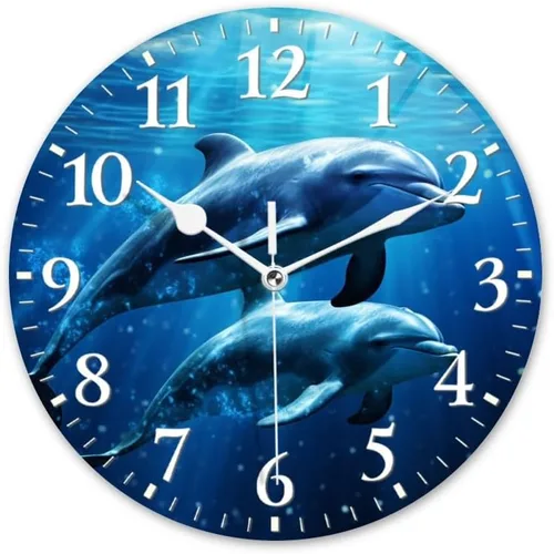 Vista 13 de Relojes de pared de cuarzo, silenciosos, funcionan con pilas, modernos relojes de pared decorativos para el hogar, dormitorio, flores de cerezo