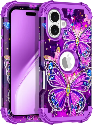 Vista 25 de Rancase Funda para iPhone 11, tres capas de alta resistencia a prueba de golpes, protección de plástico duro + funda protectora de goma de silicona